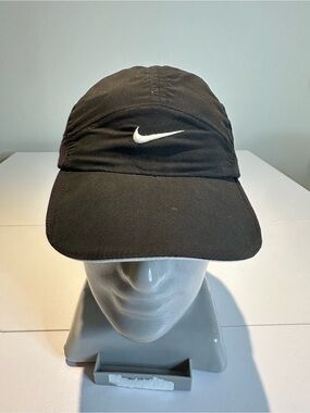 Nike Black Cap with White Swoosh